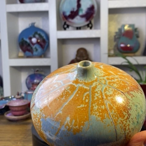 谦***子瓷片禹州神后钧瓷原产地~
