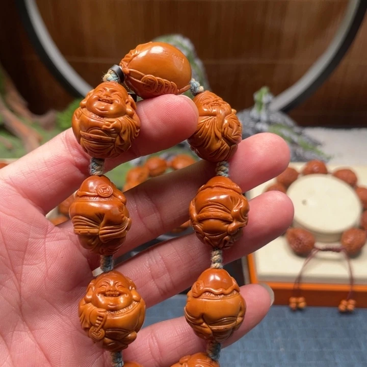 手串橄榄核胖财神