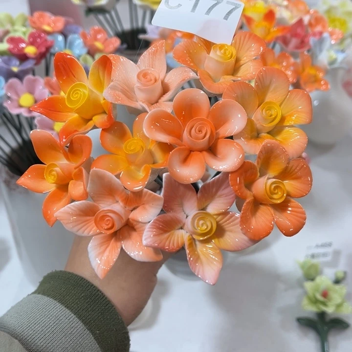 陶瓷.*非遗陶瓷花11朵c177