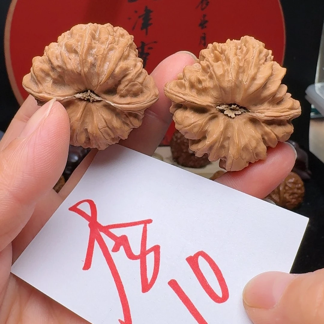 文玩核桃把件43平谷凹底