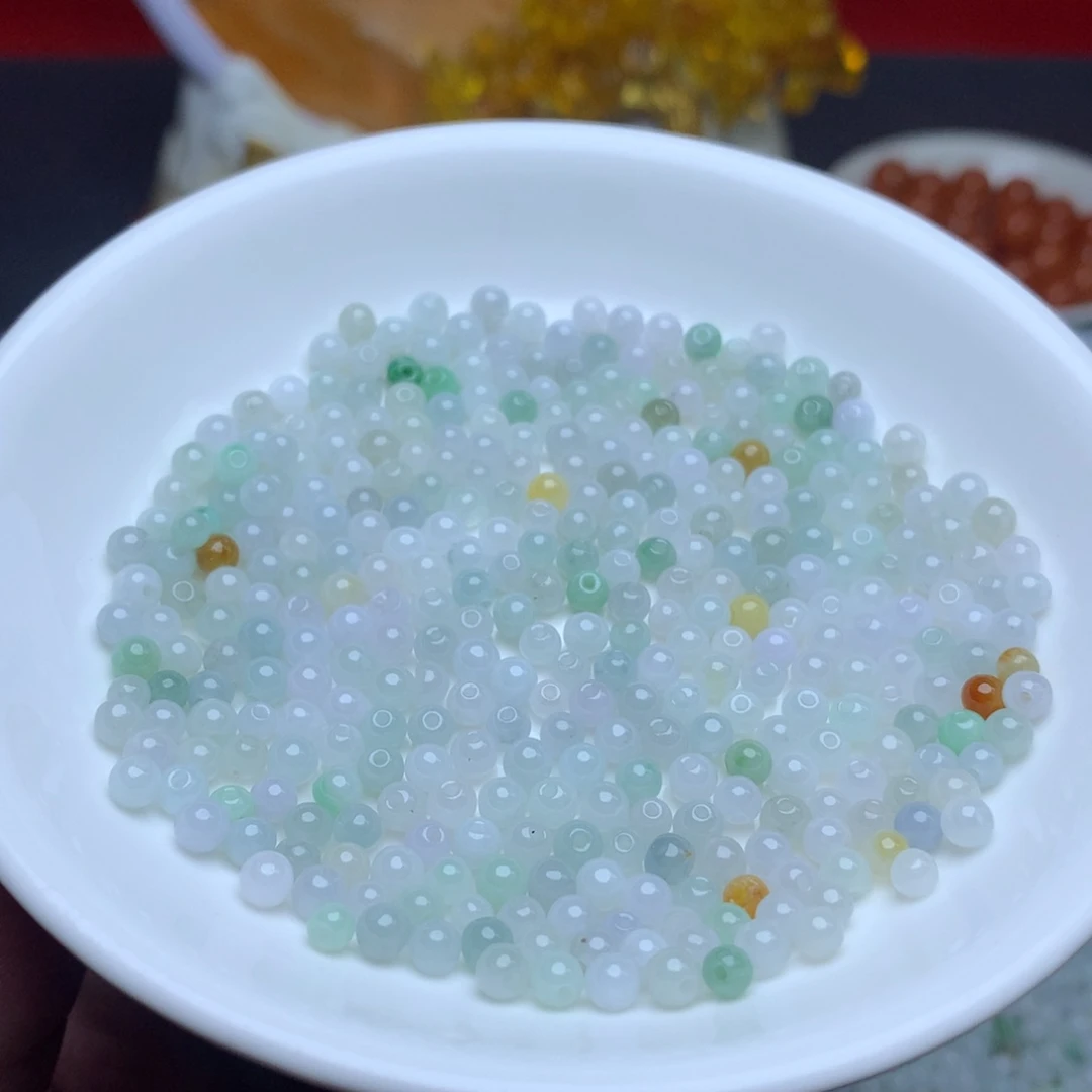 【闪购商品】翡翠手链未镶嵌卡3.8冰绿白100个