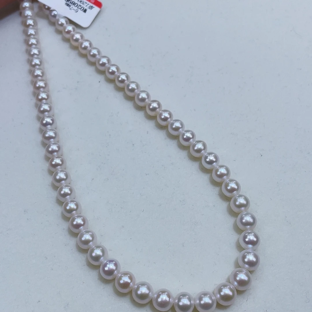 淡水珍珠6/7爆亮炫彩肉眼无暇银S925镶嵌