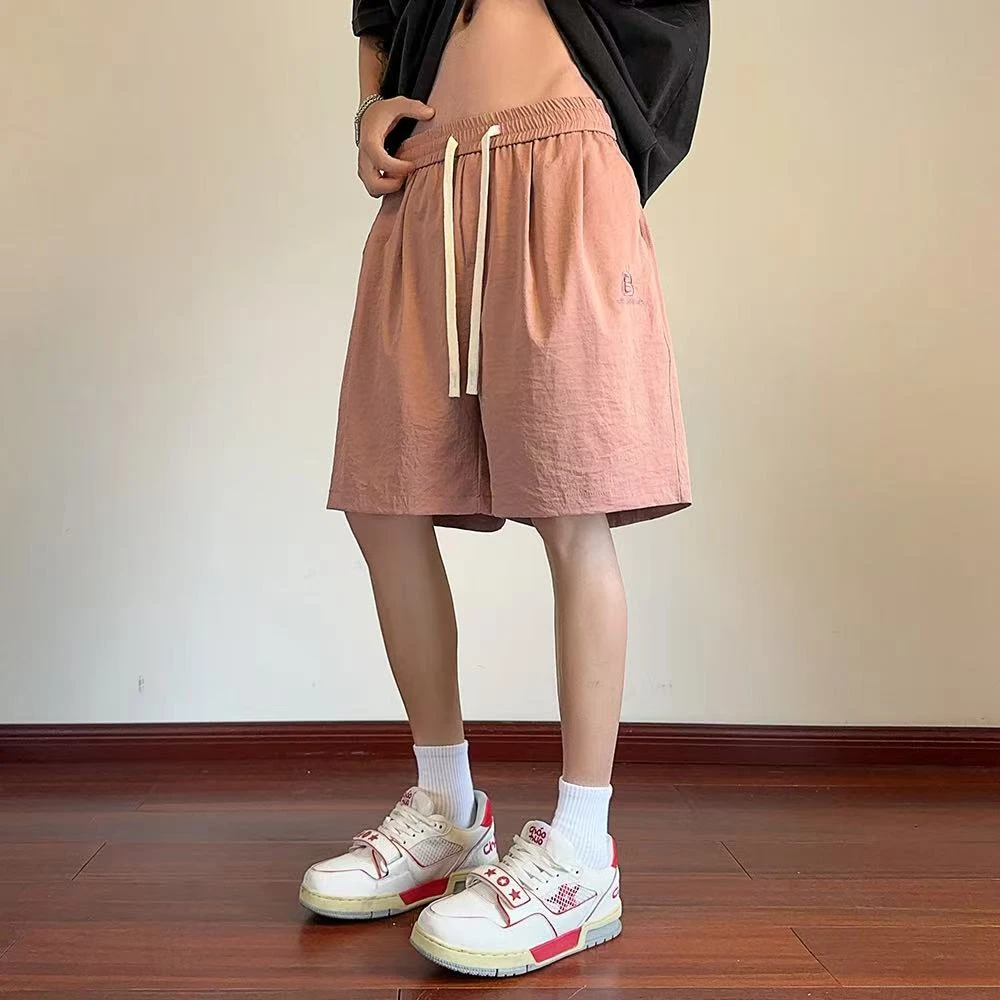 夏季五分裤百搭潮流短裤运动情侣裤子速干直筒休闲裤宽松港风纯色
