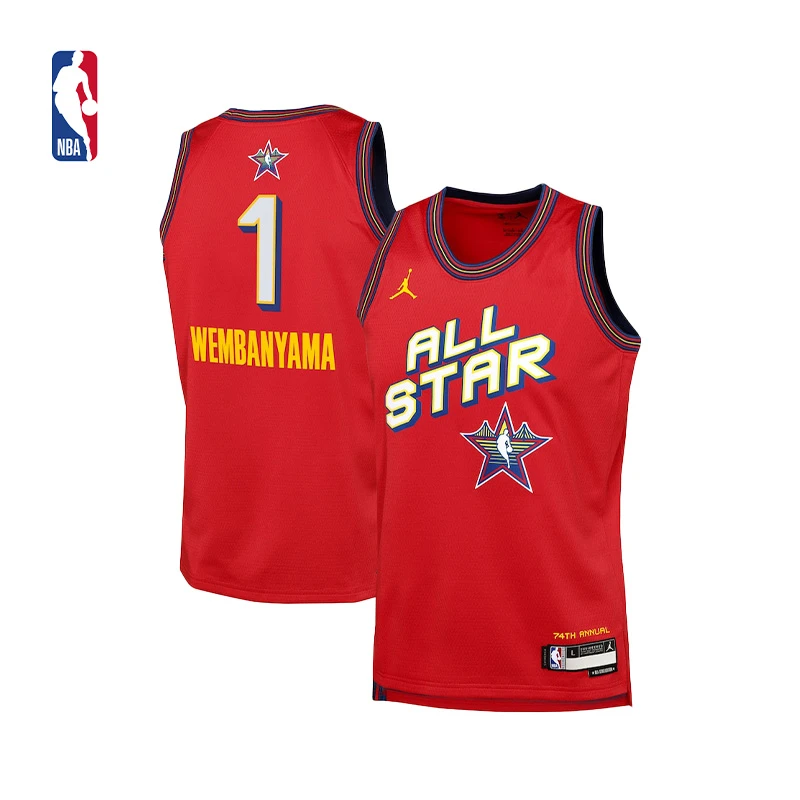 【NBA球衣】NIKE耐克NBA赛季全明星维克托文班亚马成人速干球衣