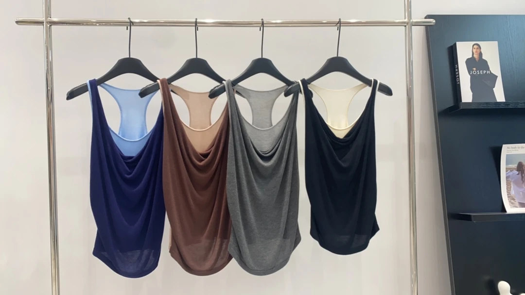 假两件挂脖荡领无袖辣妹纯欲风设计感小众修身上衣