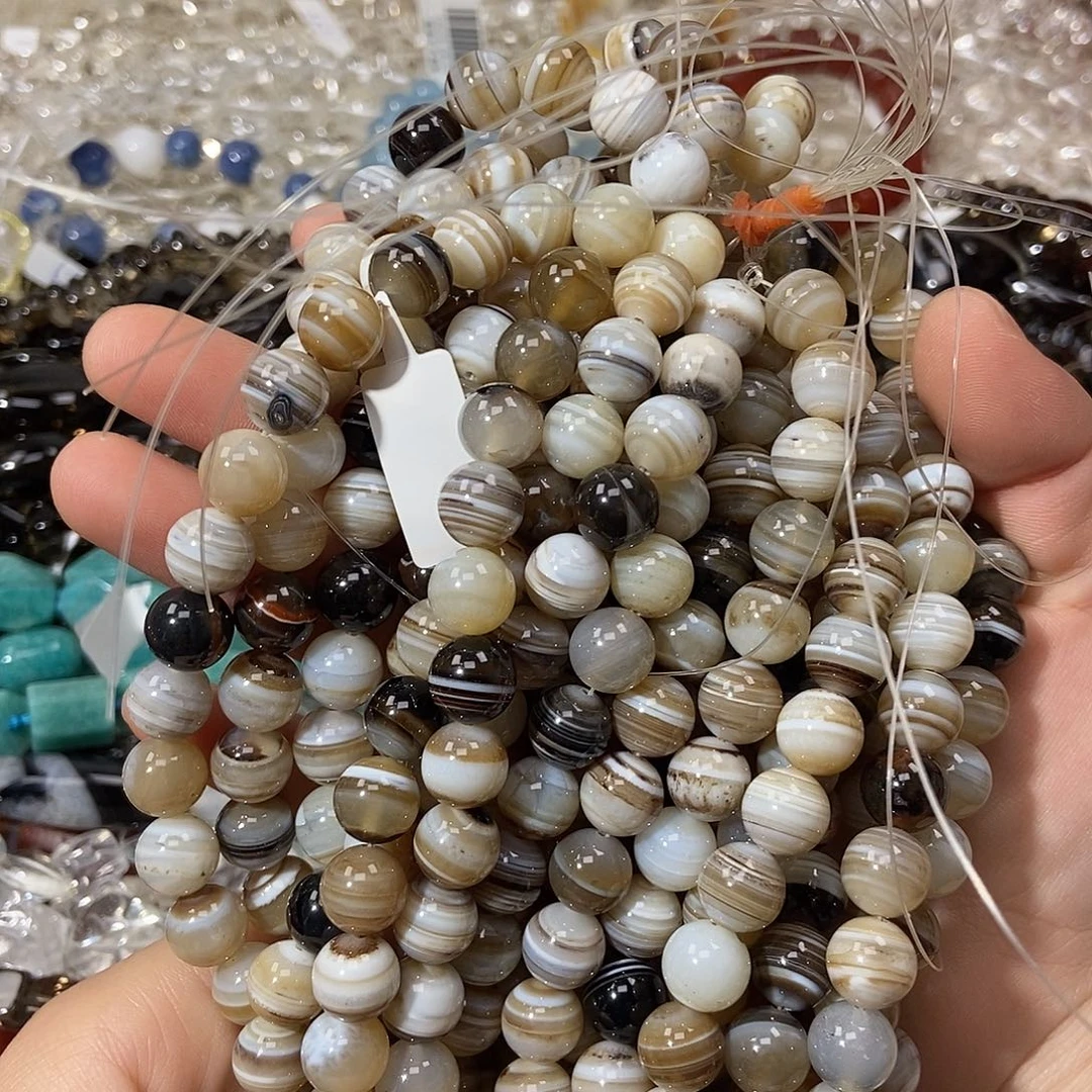 玛瑙/玉髓散珠千层玛瑙卡10