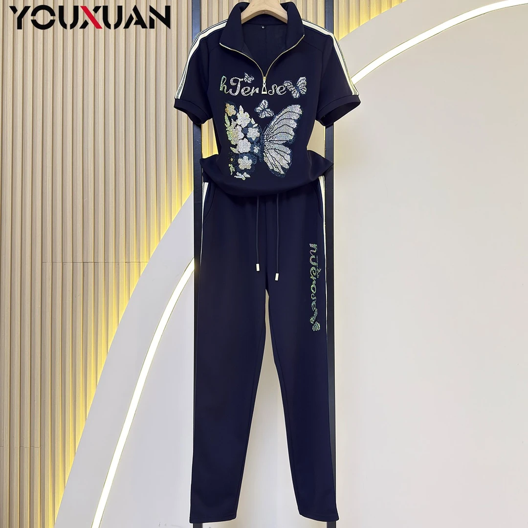 夏季新品女装显瘦百搭韩版时尚休闲洋气短袖运动套装89263