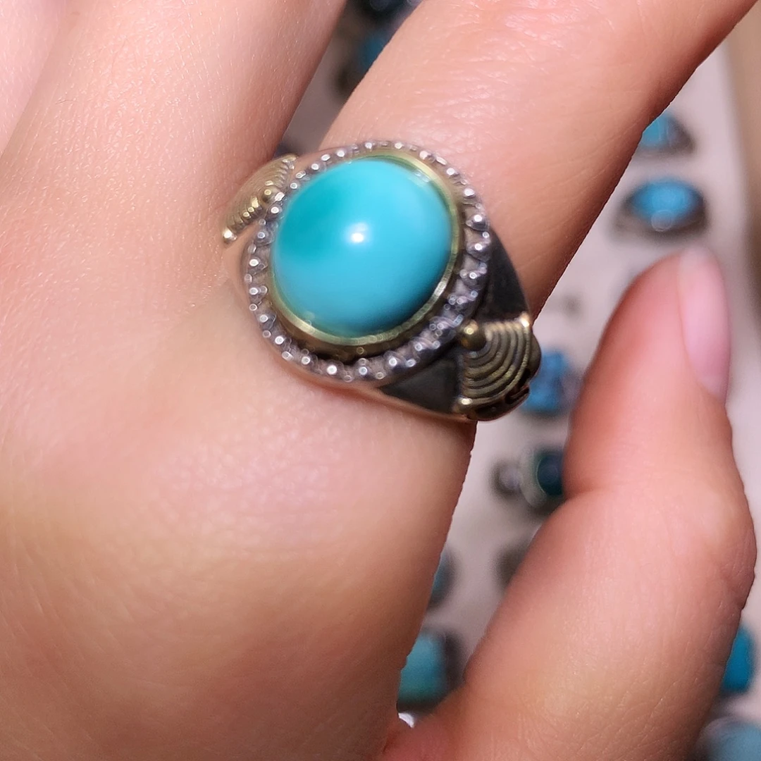 绿松石银S925镶嵌颈饰