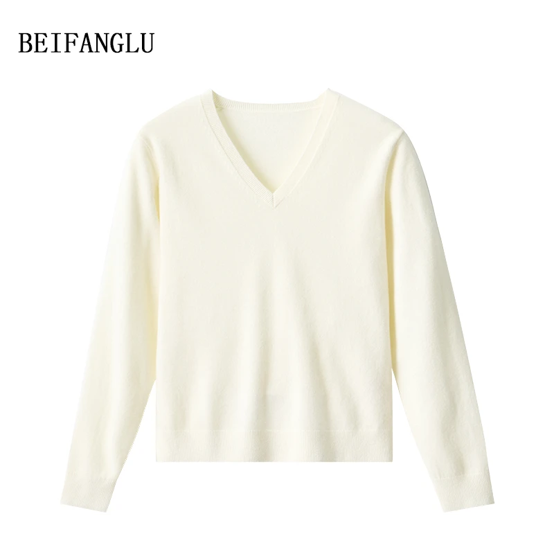 北方鹿100绵羊毛经典基础款女士百搭针织羊毛衫SL23