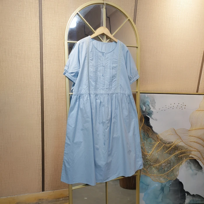 BG398孕妇蓝色连衣裙100-150