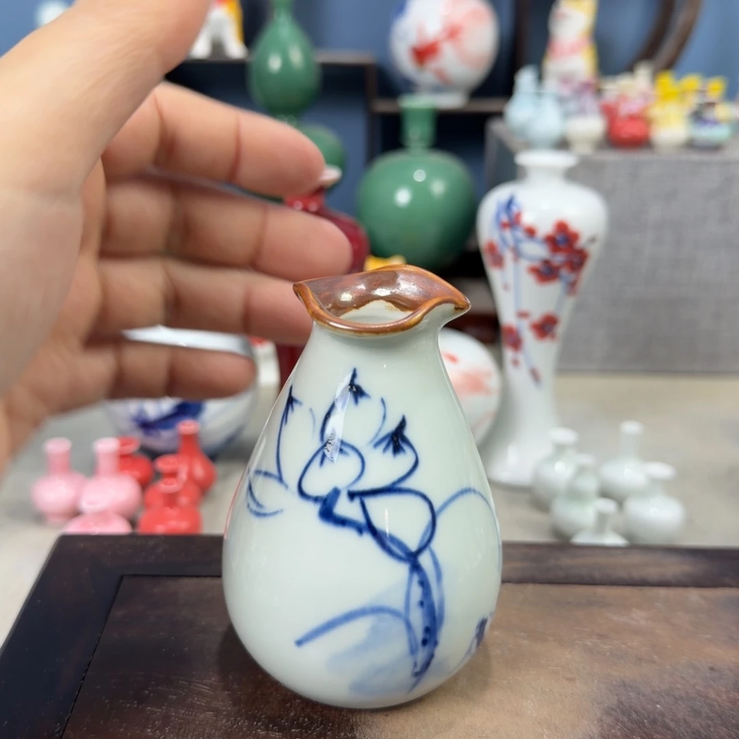 陶瓷手工小花器摆件