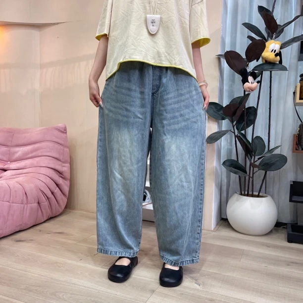 687欧货爆款薄牛仔九分裤女