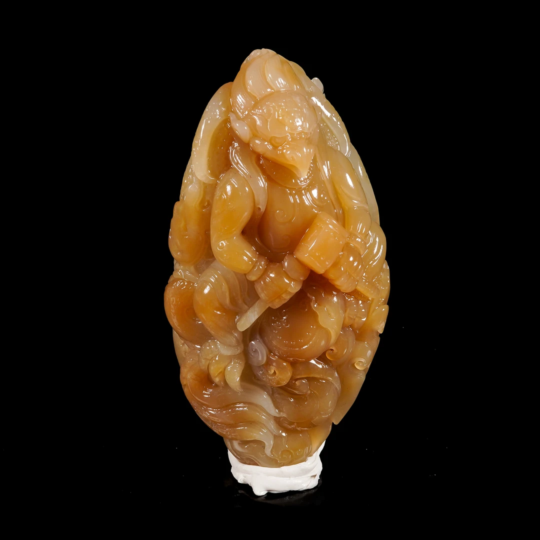 LOT.024和田玉巧雕雷公暖手/X2995