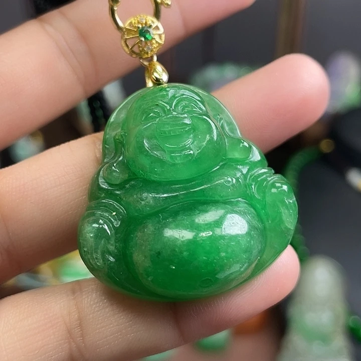 翡翠未镶嵌吊坠(赠链)