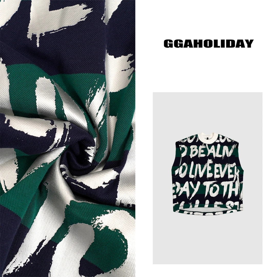 25早春新款轻奢高级感美式街头设计字母马甲套装 151054/53