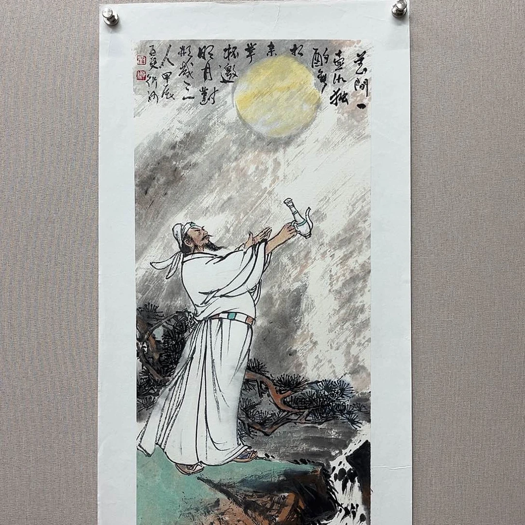 国画艺术家真人手绘