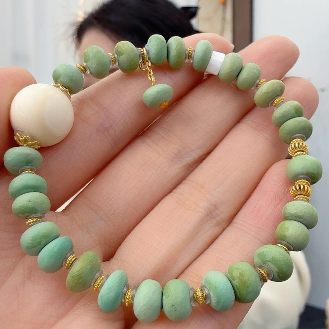 绿松石18K金镶嵌珠宝奇石