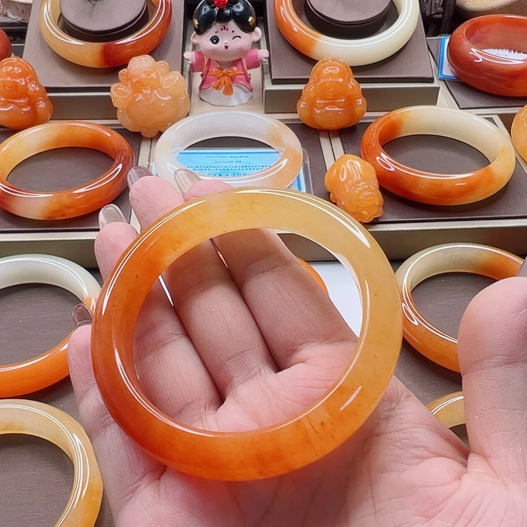 石英质玉（黄龙玉）未镶嵌手镯包容福利58.5