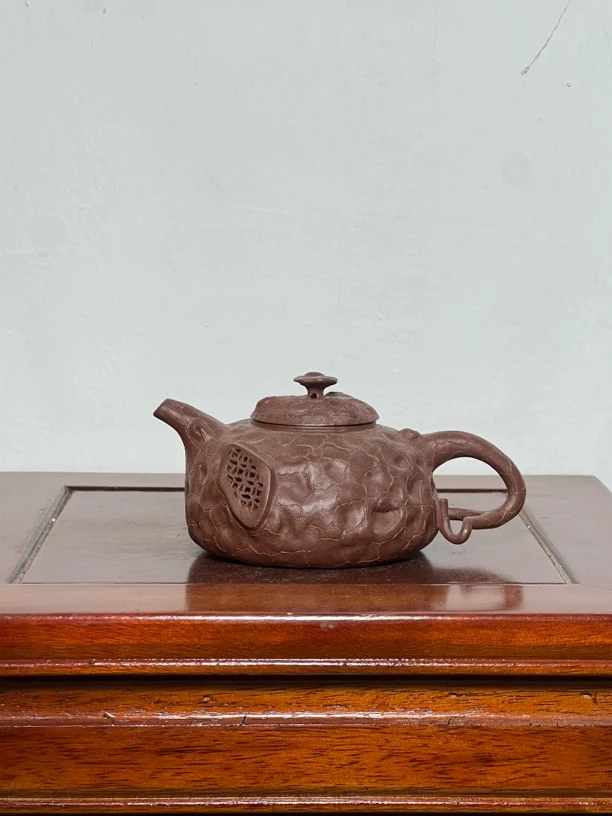 宜兴紫砂壶红降坡240毫升左右供春全手工