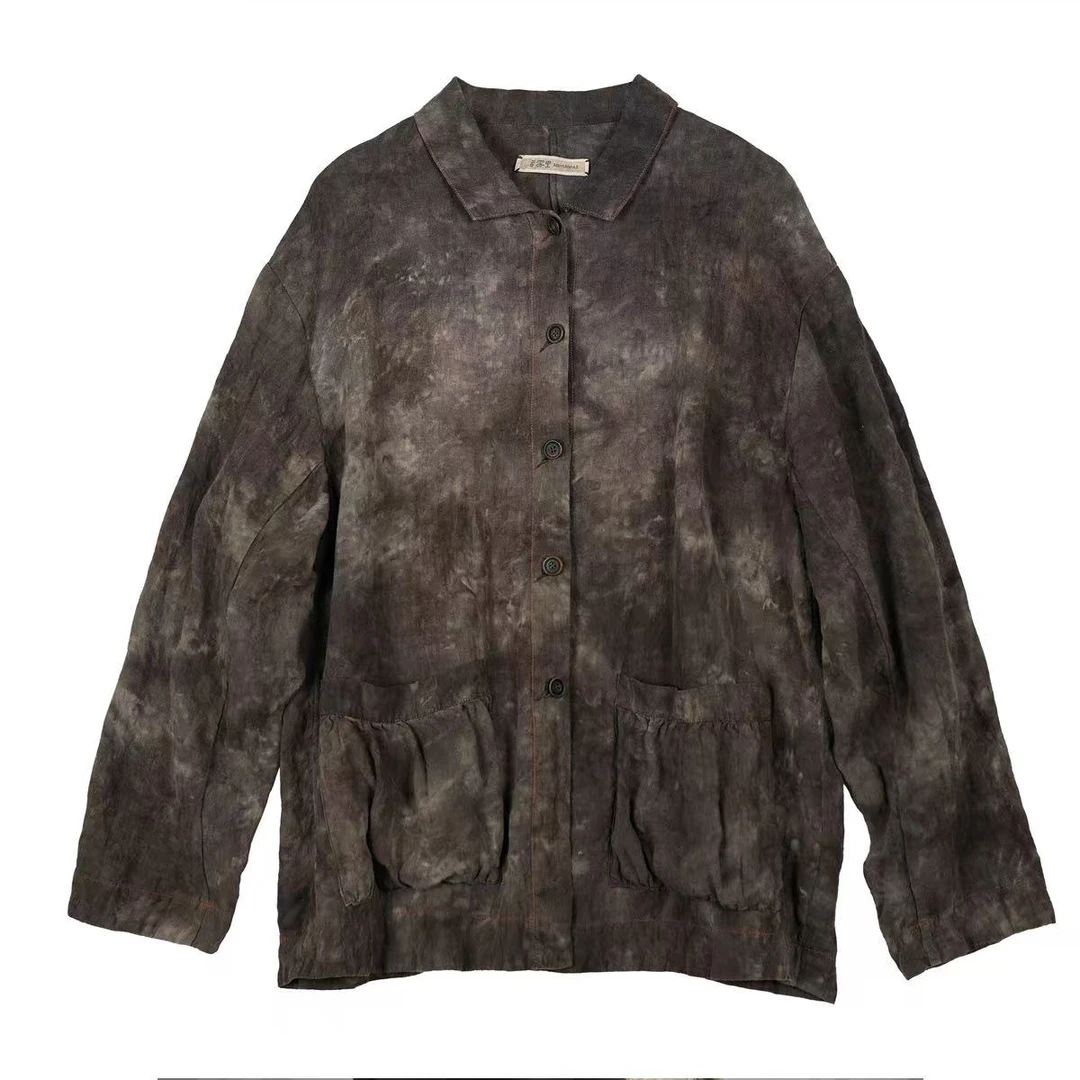 妝點家 云雾里 复古 松弛 典雅 纯 亚麻 外套 Y25SS 5205