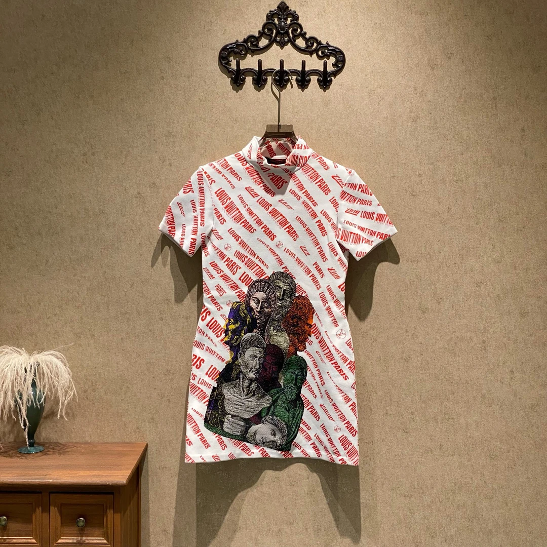 未使用 LouisVuitton/路易威登 联名款罗马雕像连衣裙/s码/35749