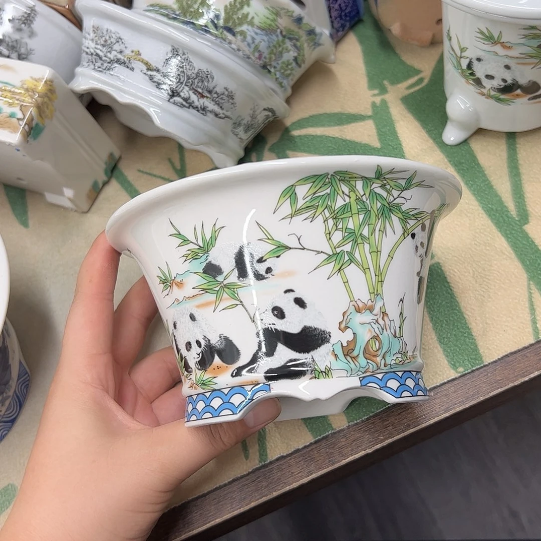 白泥花盆329号瑕疵15/8cm