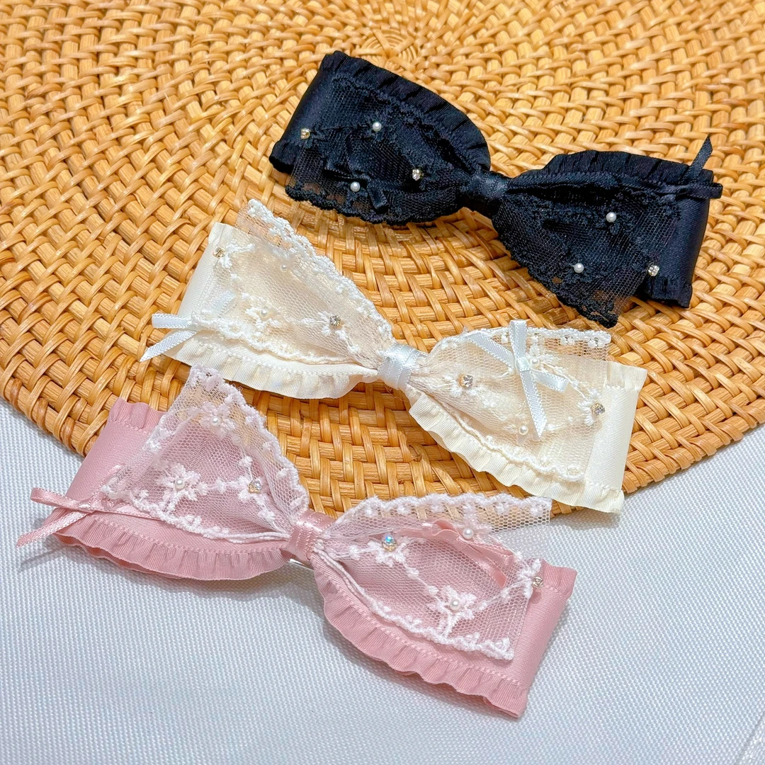 韩国原创设计钻钻蝴蝶结发卡