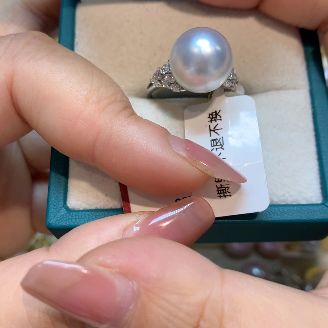 海水珍珠戒指14K金镶嵌