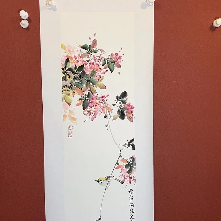 国画听兰老师花鸟