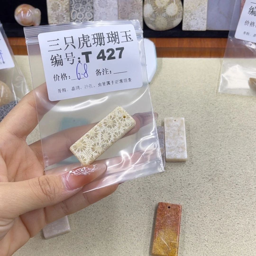 硅化珊瑚（珊瑚玉）t足银镀金镶嵌O****i