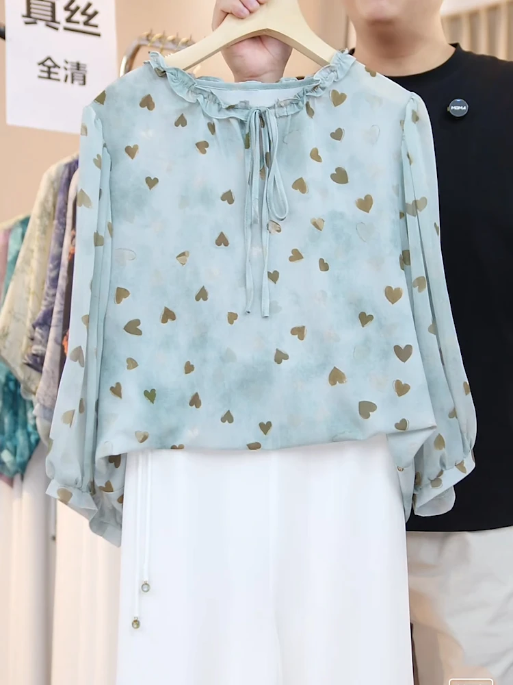 2025秋季新款韩版新中式国风简约衬衫设计感圆领时尚休闲上衣女