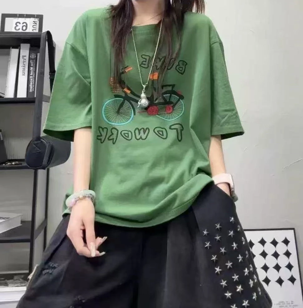 新款棉麻复古大体恤100斤到165斤，6331