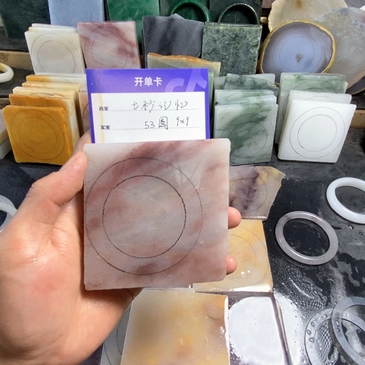 石英质玉（金丝玉）手镯未镶嵌七**忆定制手镯