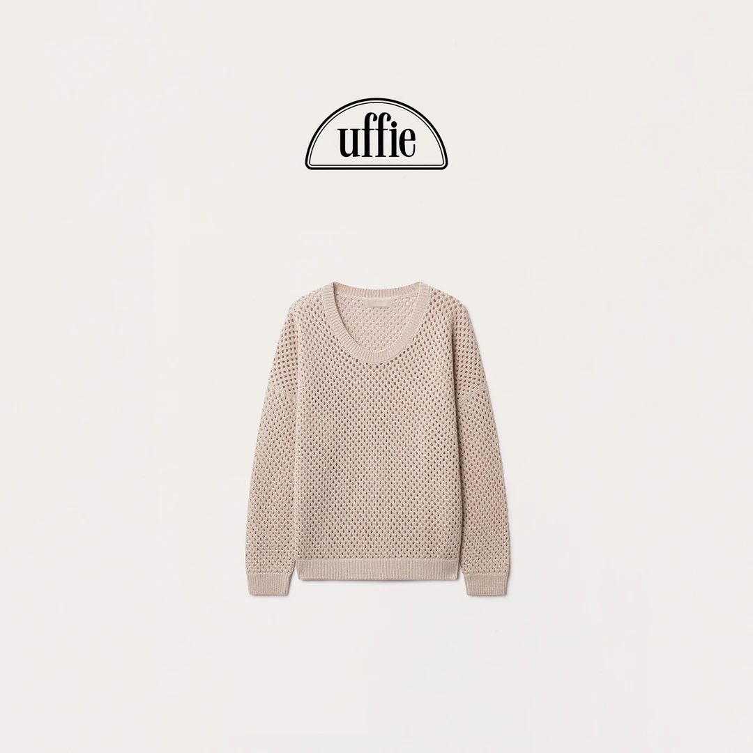 UFFIE立体挑洞镂空针织上衣