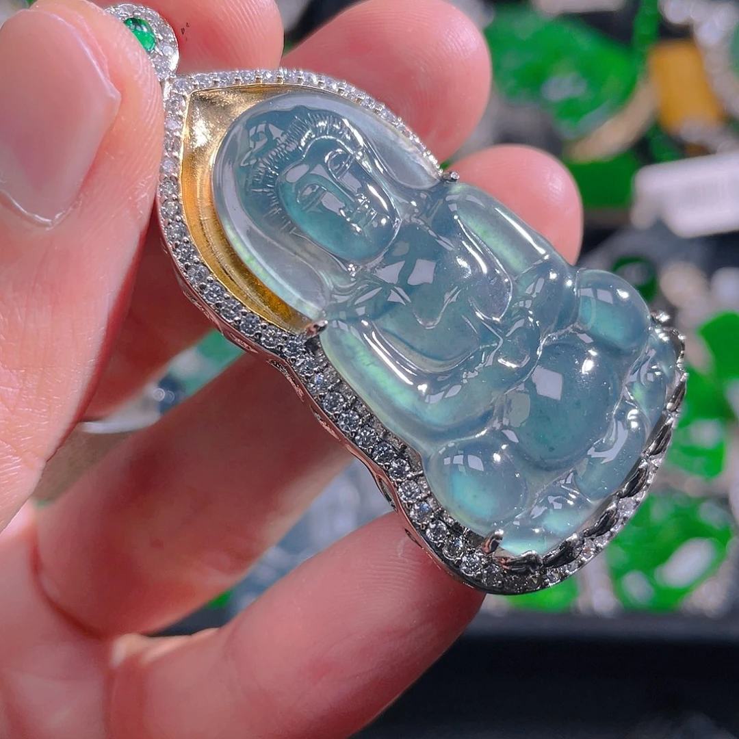 翡翠未镶嵌吊坠(不含链)