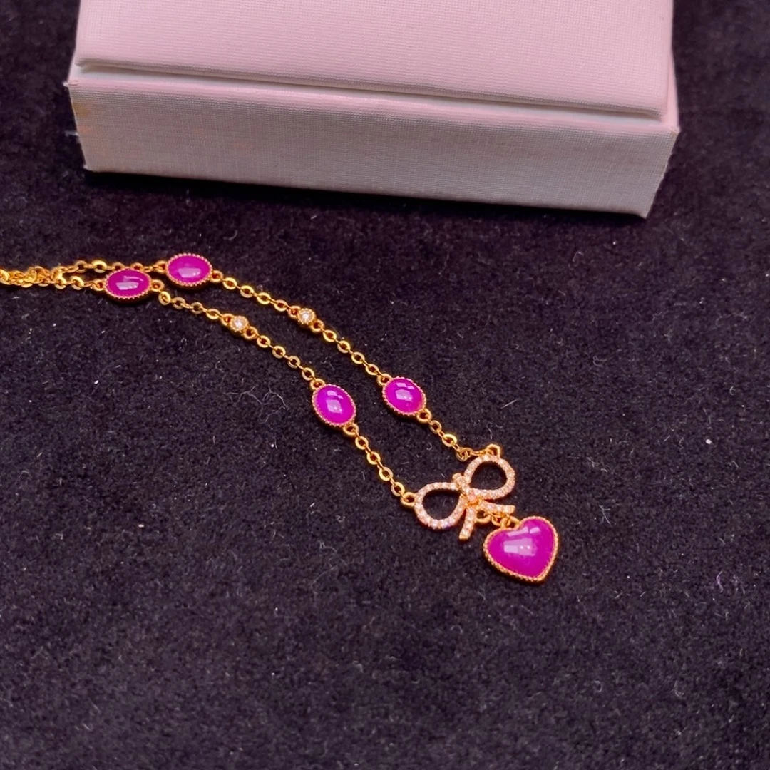 苏纪石（舒俱来）18K金镶嵌项链