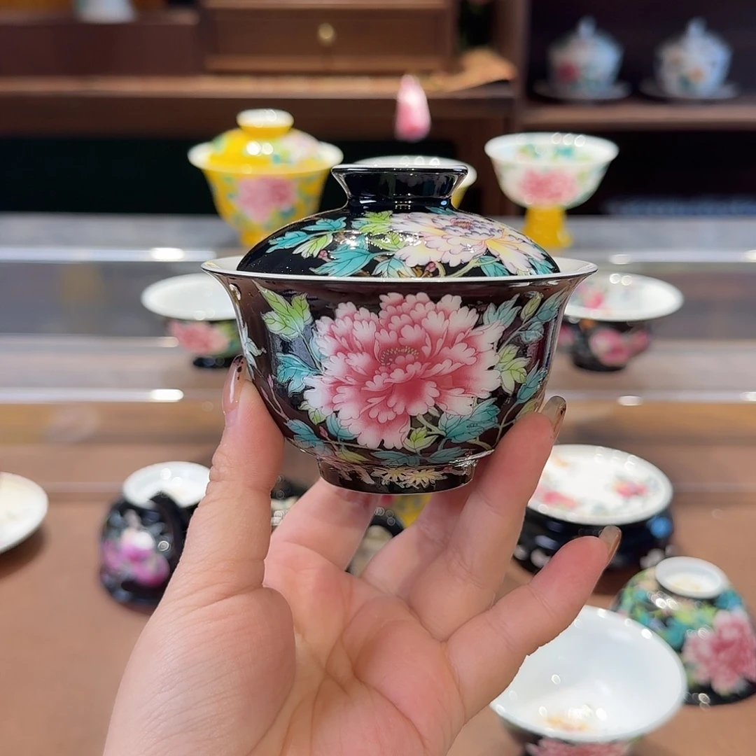 珐琅彩主人杯茶具套装