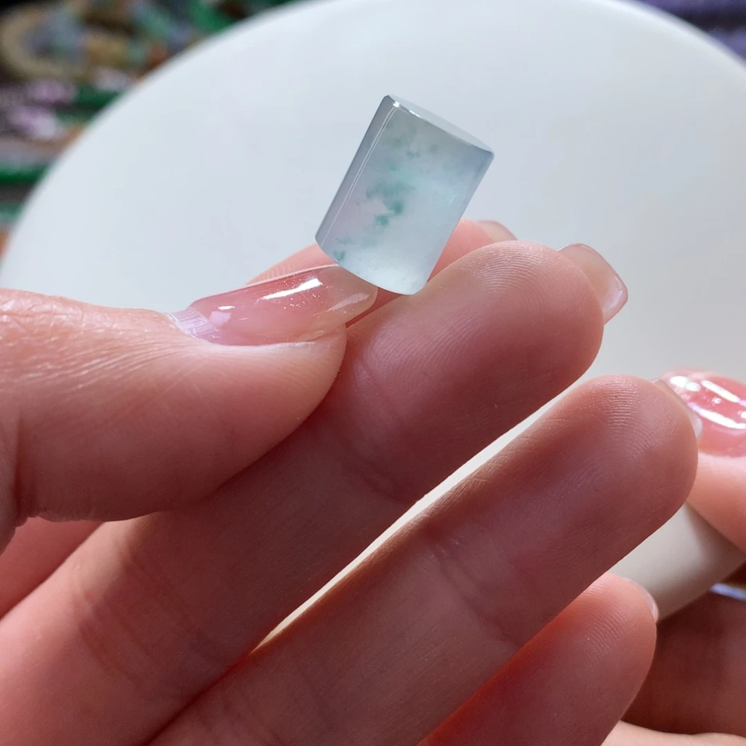 翡翠手链未镶嵌冰飘花桶珠～13.3/10.2