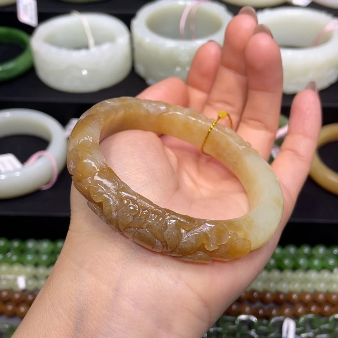 和田玉手镯57+圈口 编号19未镶嵌