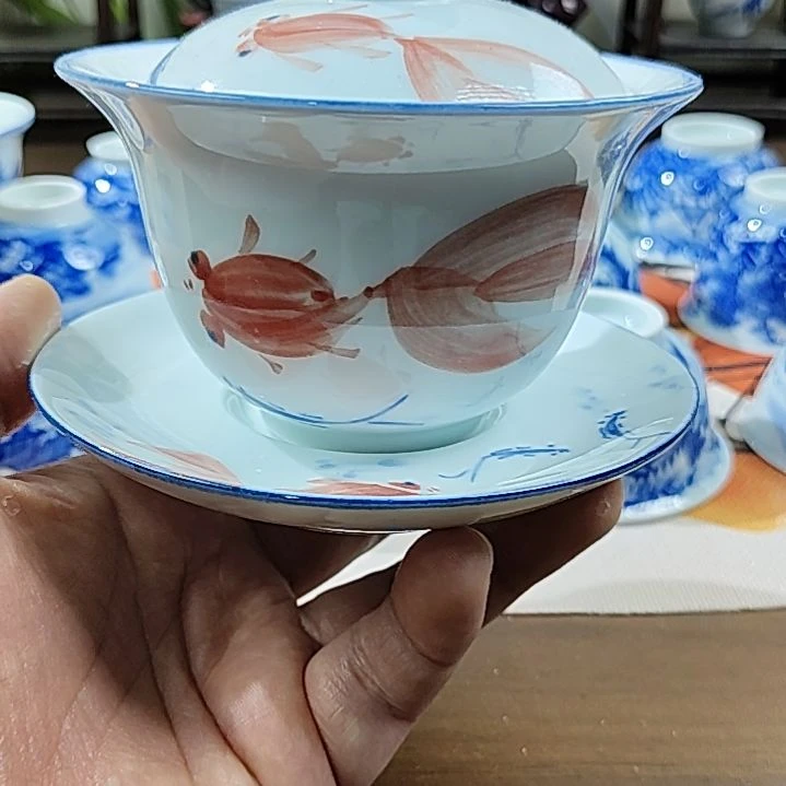 景德镇手工手绘1380度高温瓷杯子