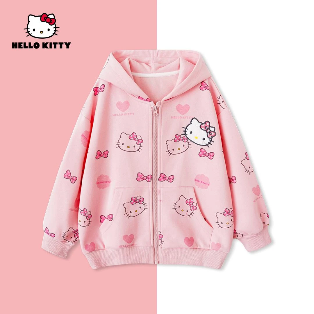 HelloKitty秋季新款女童衣服中大休闲时尚儿童外套AC5128YN079 KT