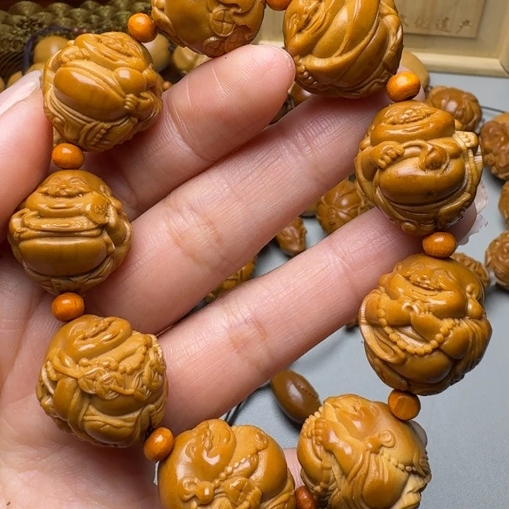橄榄核手串/手链瑞兽弥勒
