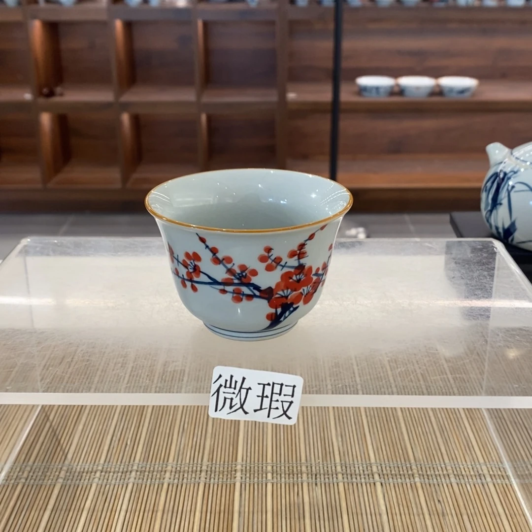 釉下彩老陶泥手工绘制