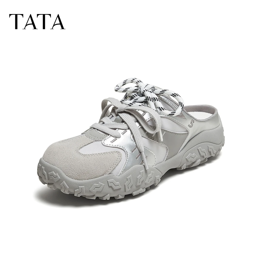 TATA他她厚底休闲阿甘鞋女鞋轻便软底复古后空鞋2025新款GPD02BH5