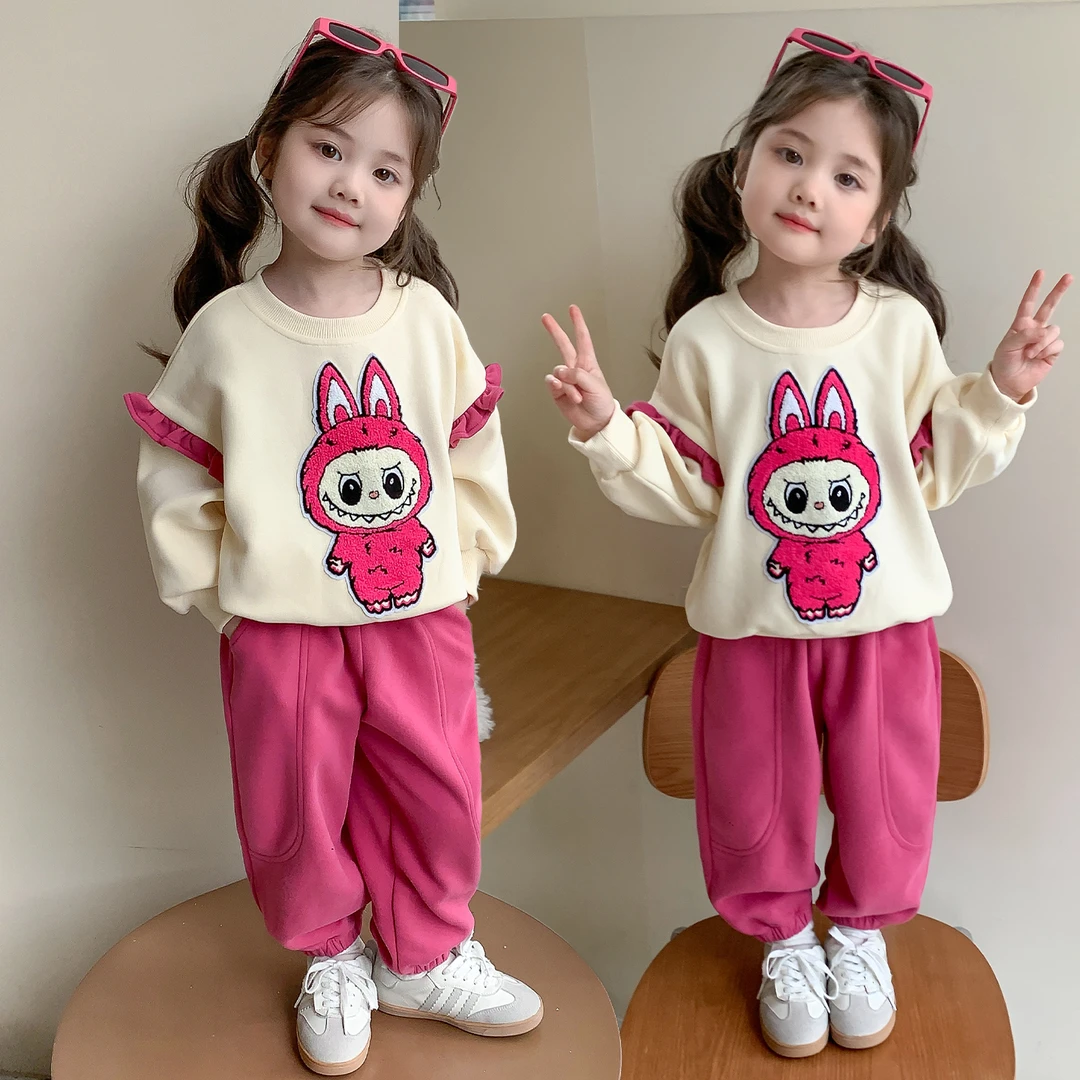 女童秋装套装2025新款1-3岁幼儿园潮款小童女宝春秋季洋气两件套