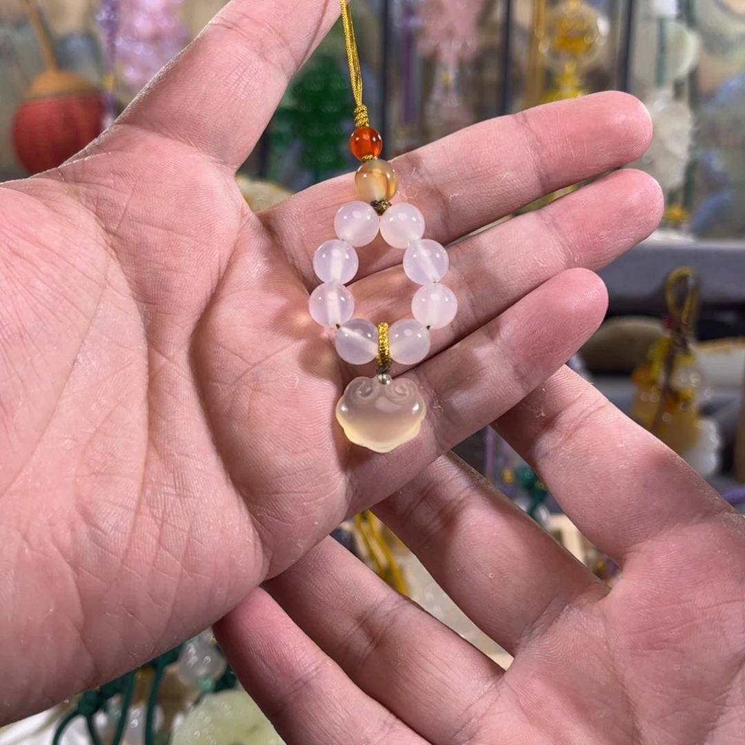 玛瑙/玉髓车挂未镶嵌福利款如意手机链