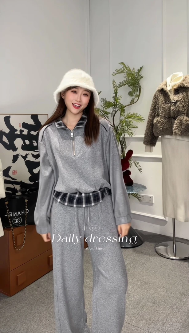 【壹壹专属】时尚休闲宽松百搭套装TZ2769