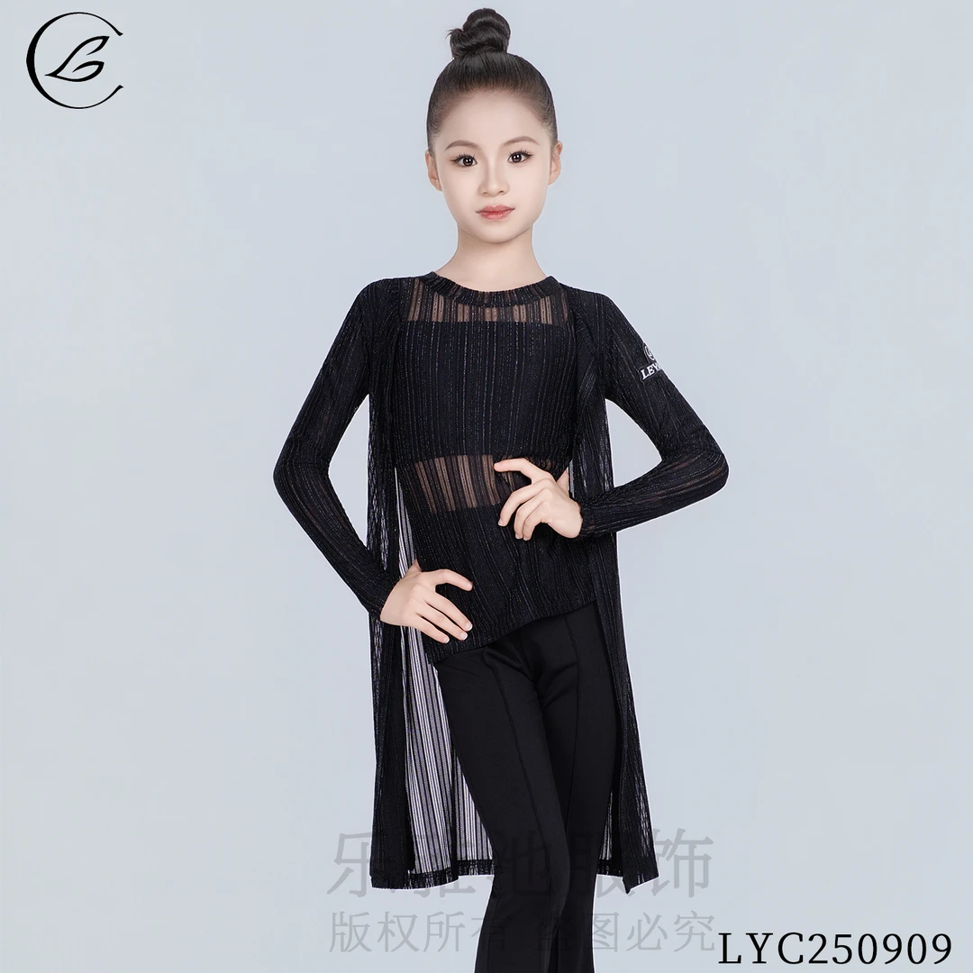 乐雅池秋冬季新品拉丁舞服少儿女童练功服演出服250909