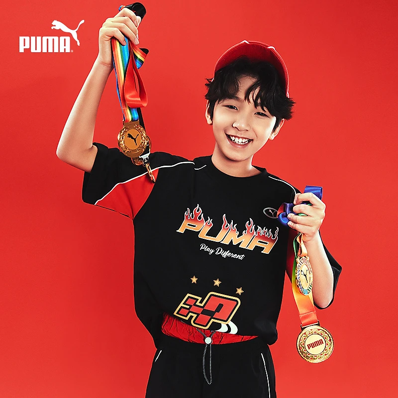 【儿童旗舰】彪马 新款儿童夏季短袖T恤时尚潮酷洋气353225117103