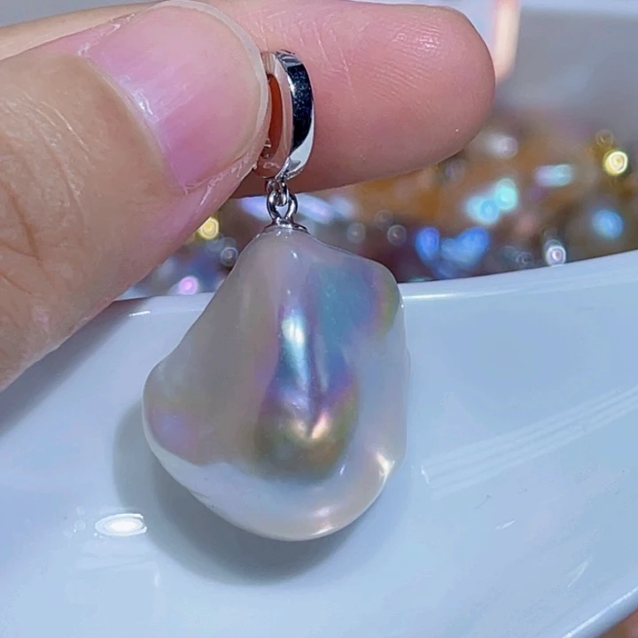 淡水珍珠银S925镶嵌颈饰